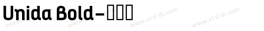 Unida Bold字体转换